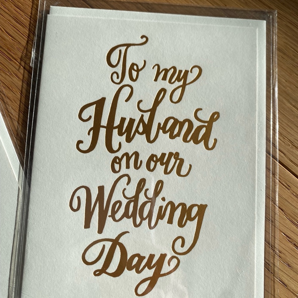 Foil Script Wedding Day Cards Set - Picture 3 of 5